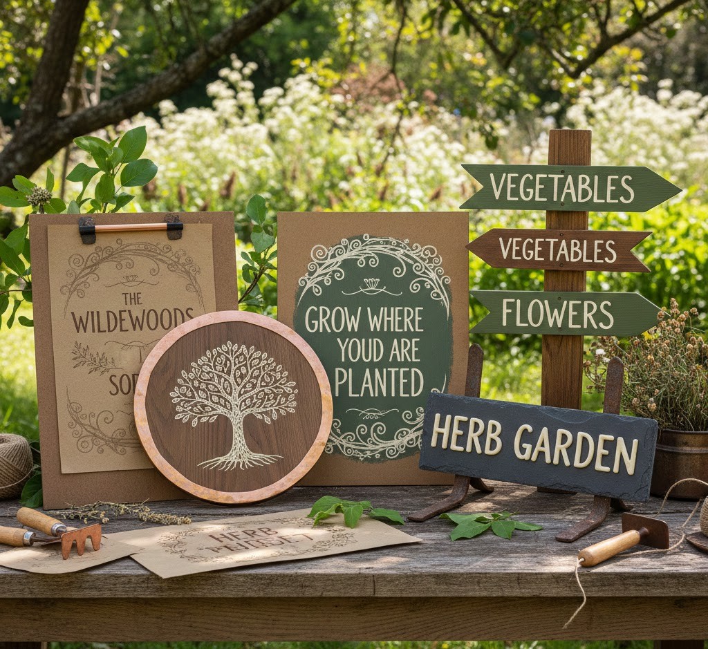 Custom design options for garden signs