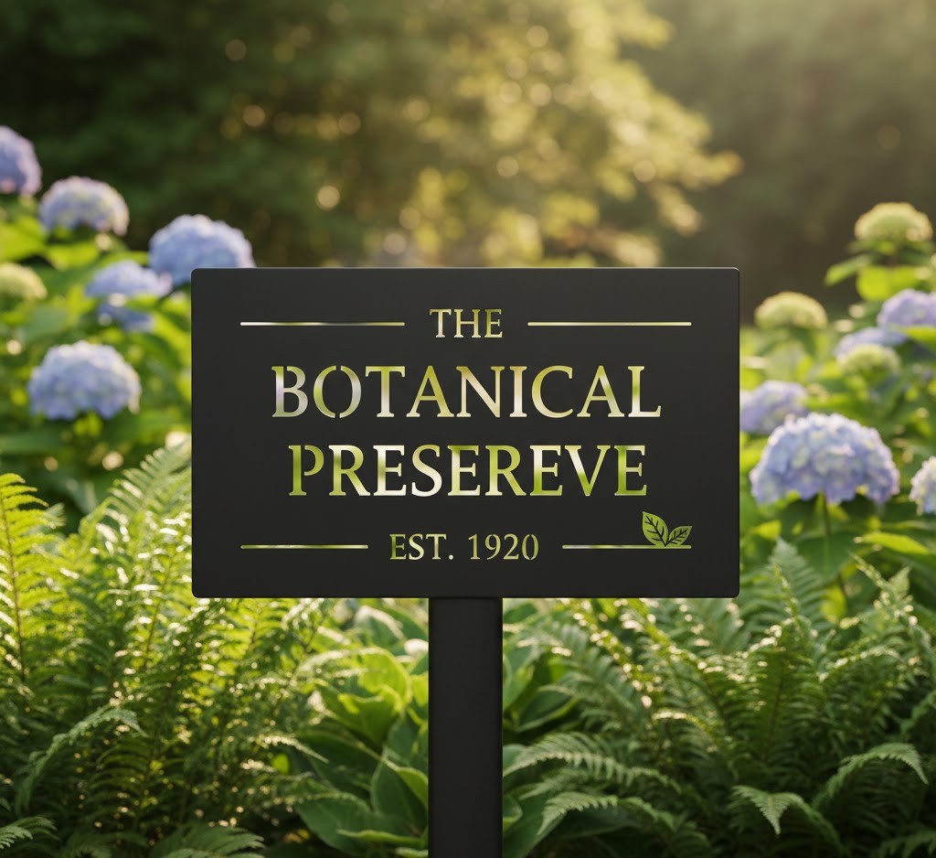 Weather-resistant metal sign